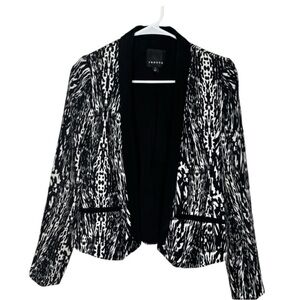 Trouve Black and White Patterned Blazer